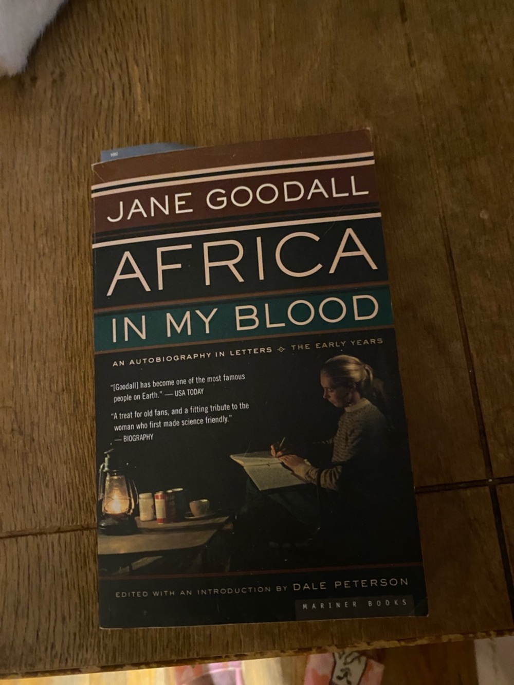 "Africa in My Blood" Paperback Book - Dark Teal & Brown Cover